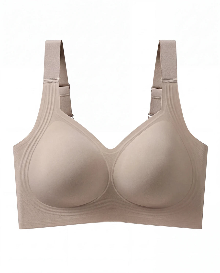 Il reggiseno steso dopo il lavaggio, coppe e fascia ancora intatte